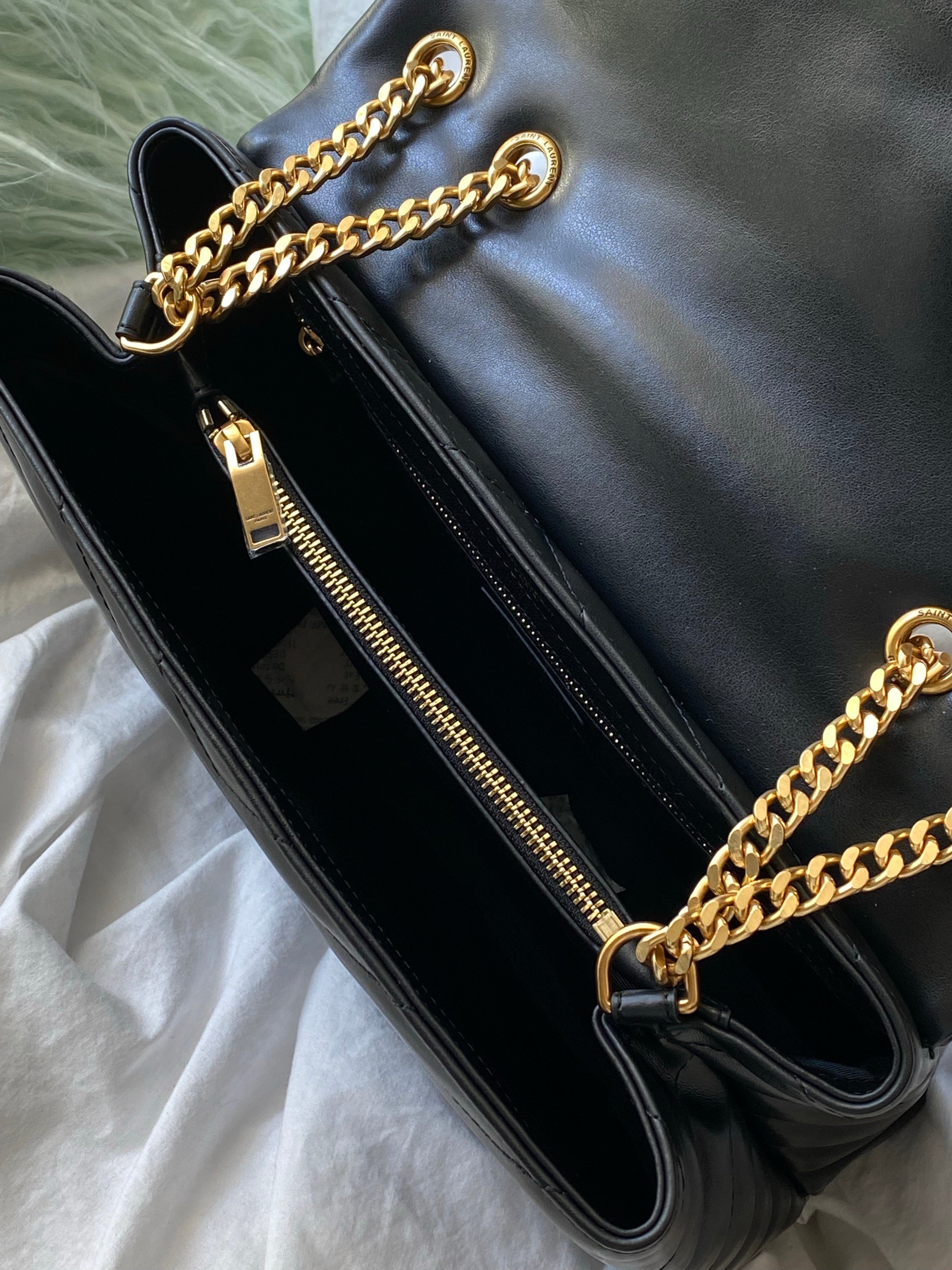 [TOP] Yves Saint Laurent YSL LouLou Bag Medium 25cm - Black w GHW