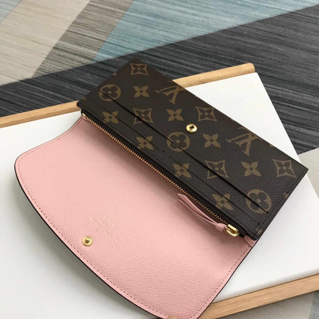 [TOP] Louis Vuitton LV LV Emilie Wallet - Light Pink