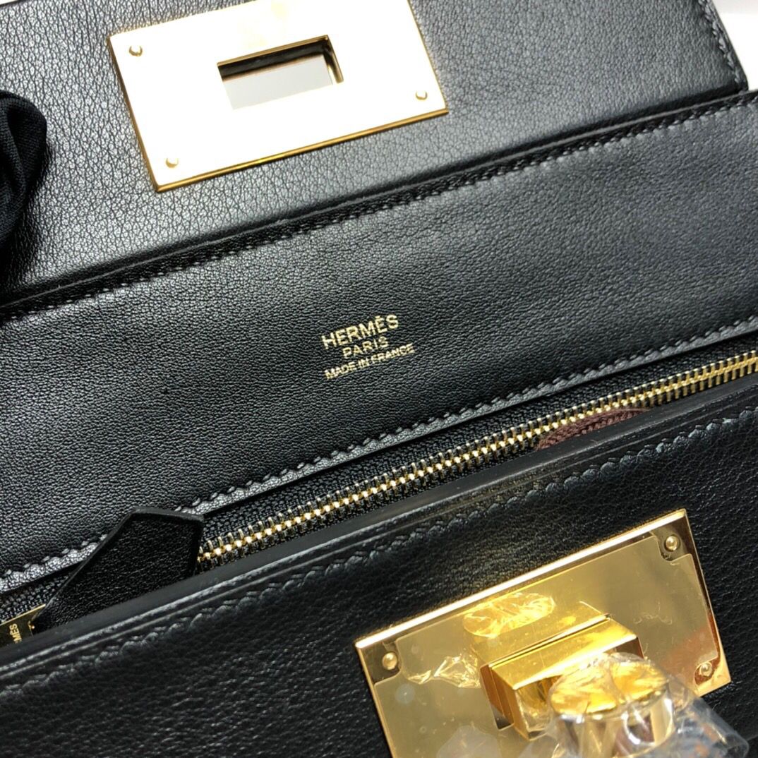 [TOP] HERMES Mini 24/24 Bag 21cm - Black & GHW