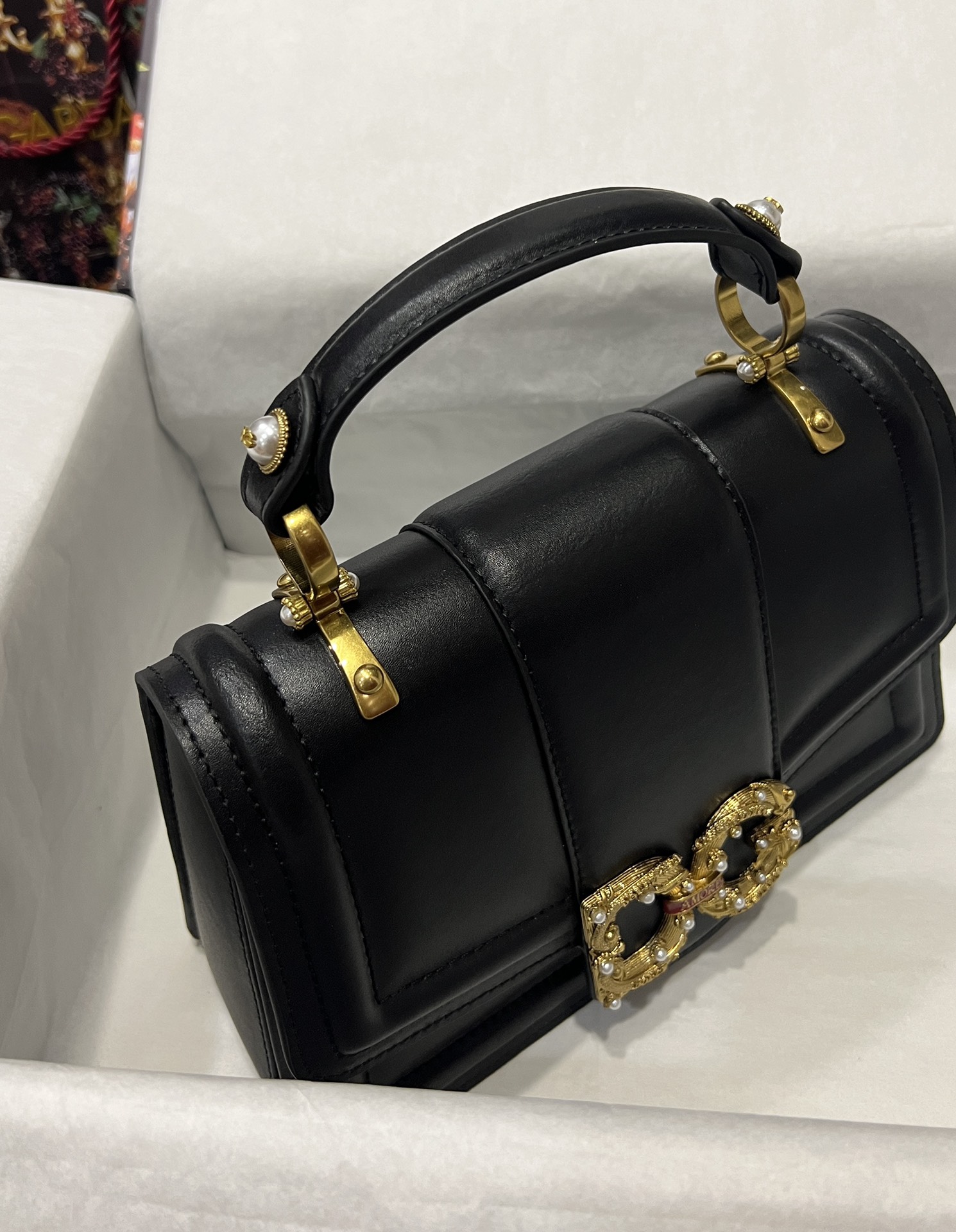 [TOP] Dolce & Gabbana D&G Nappa Leather DG Girls Handbag 27*18*8cm - 6 Color