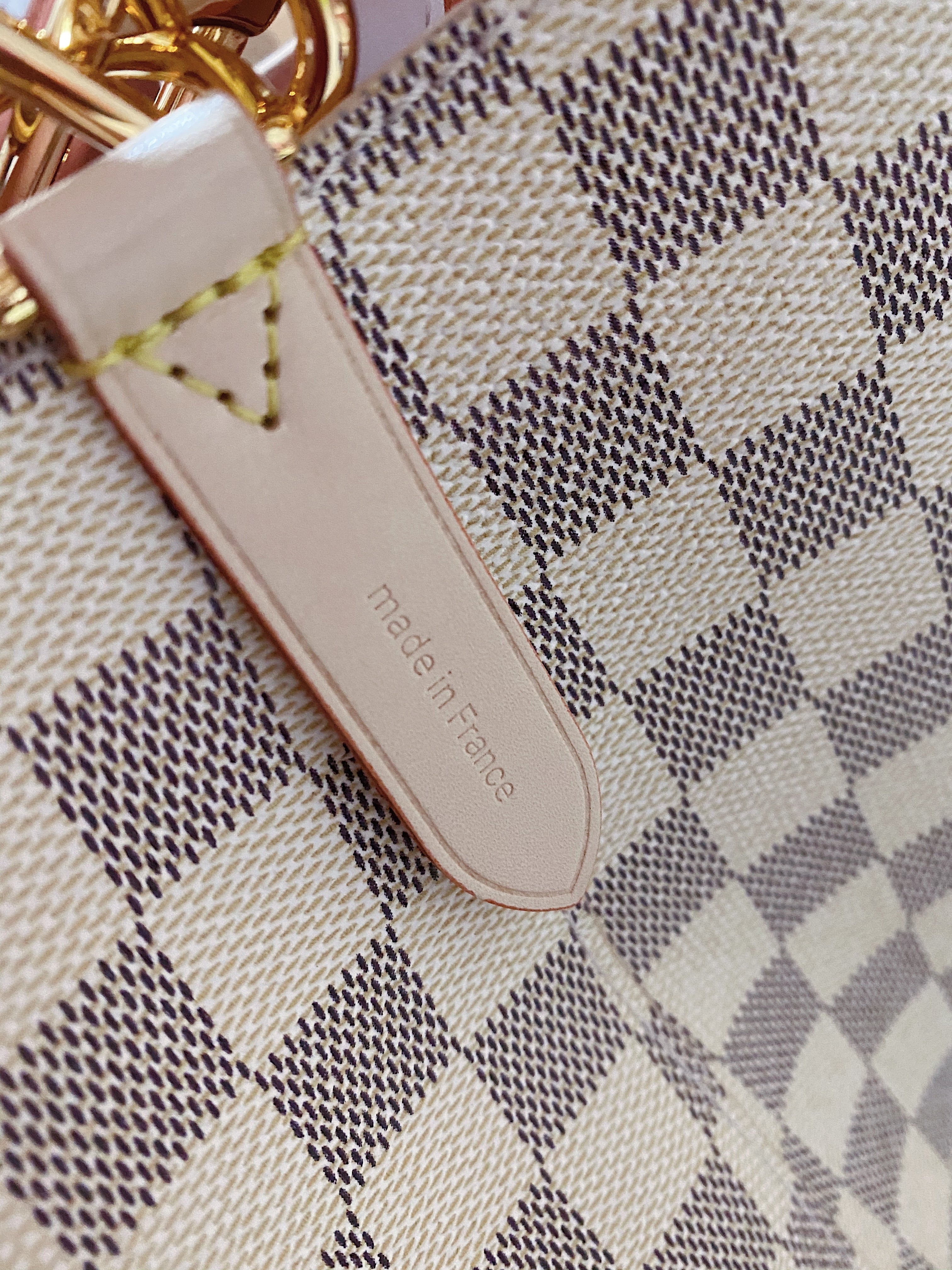 [TOP] Louis Vuitton LV  Noe Bag With Braided Handle 34x26x19cm - Damier Azur