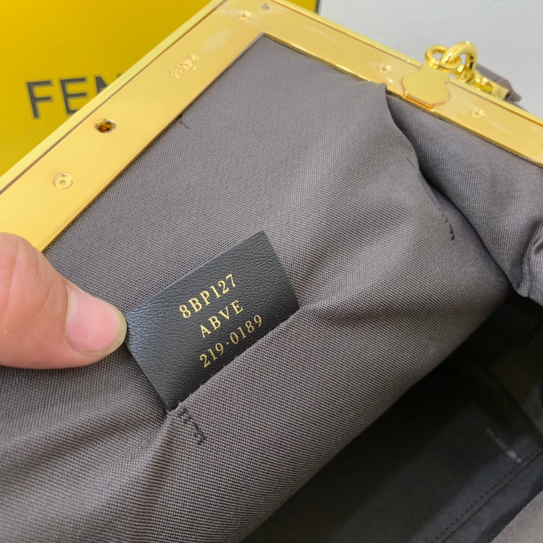 [TOP] FENDI FENDI First Canvas Medium Shoulder Bag