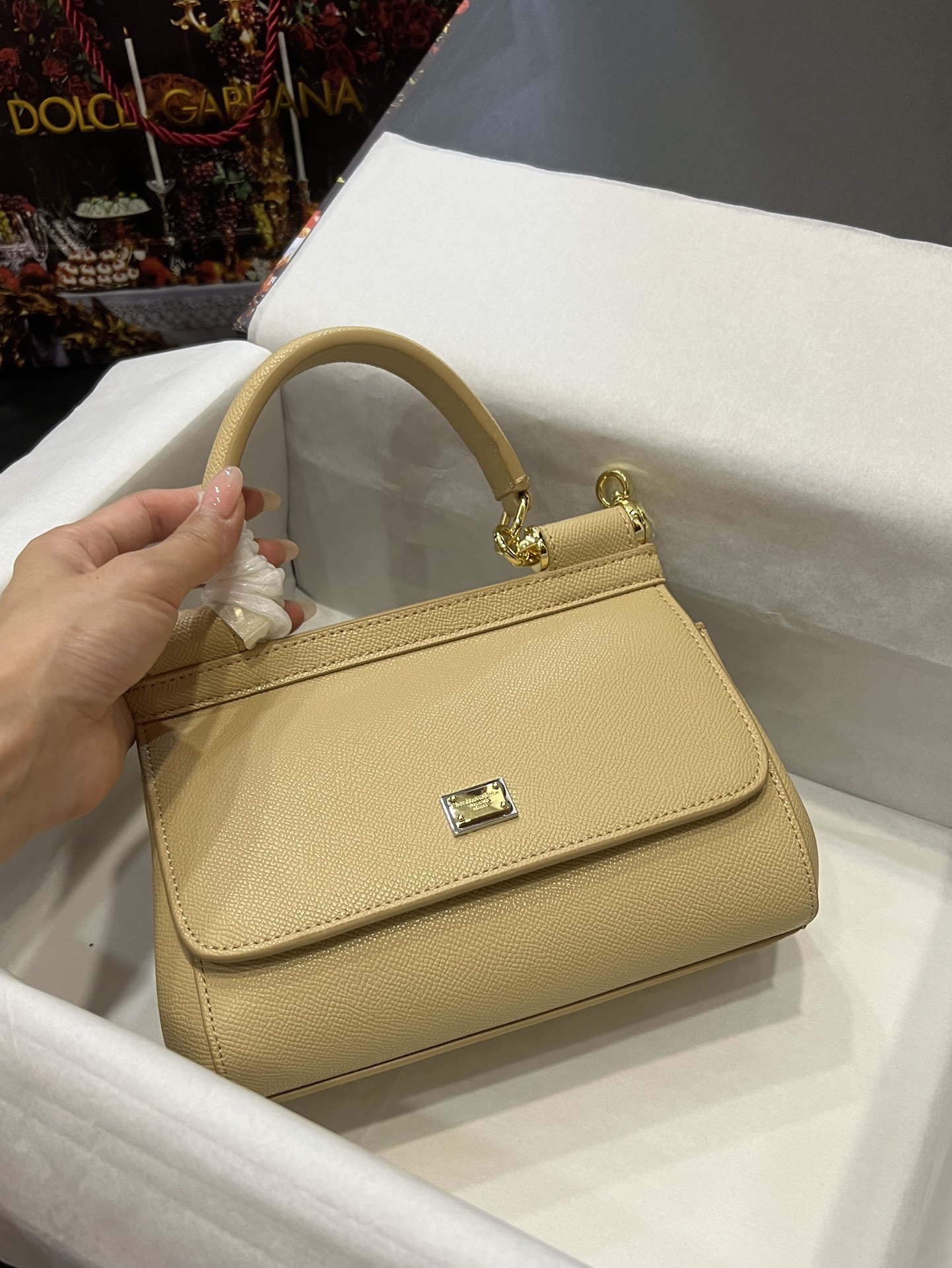 [TOP] Dolce & Gabbana D&G Leather Handbag 20×17×7 -  7 Color