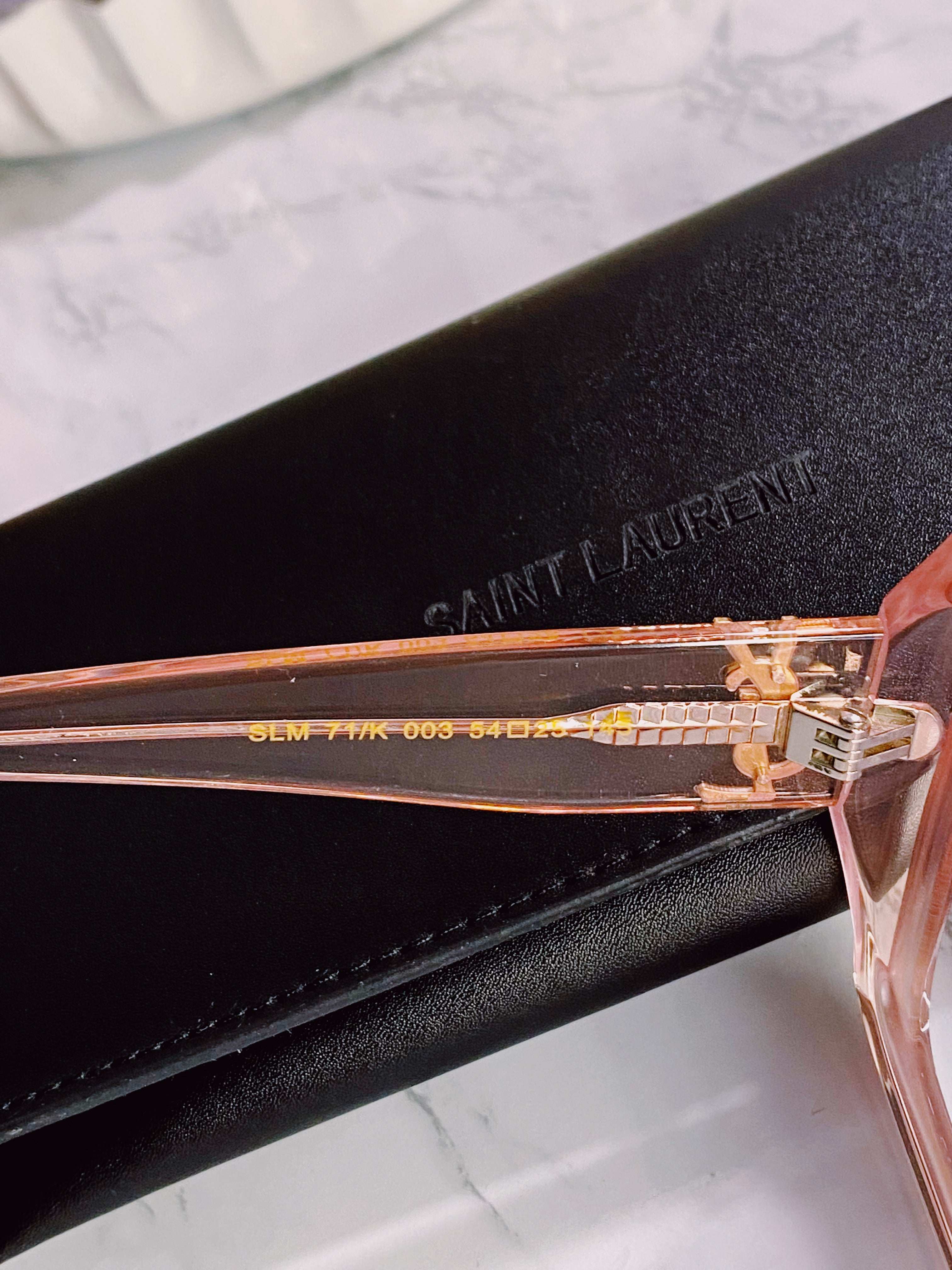 [TOP] Yves Saint Laurent YSL YSL Clear Sunglasses - Pink