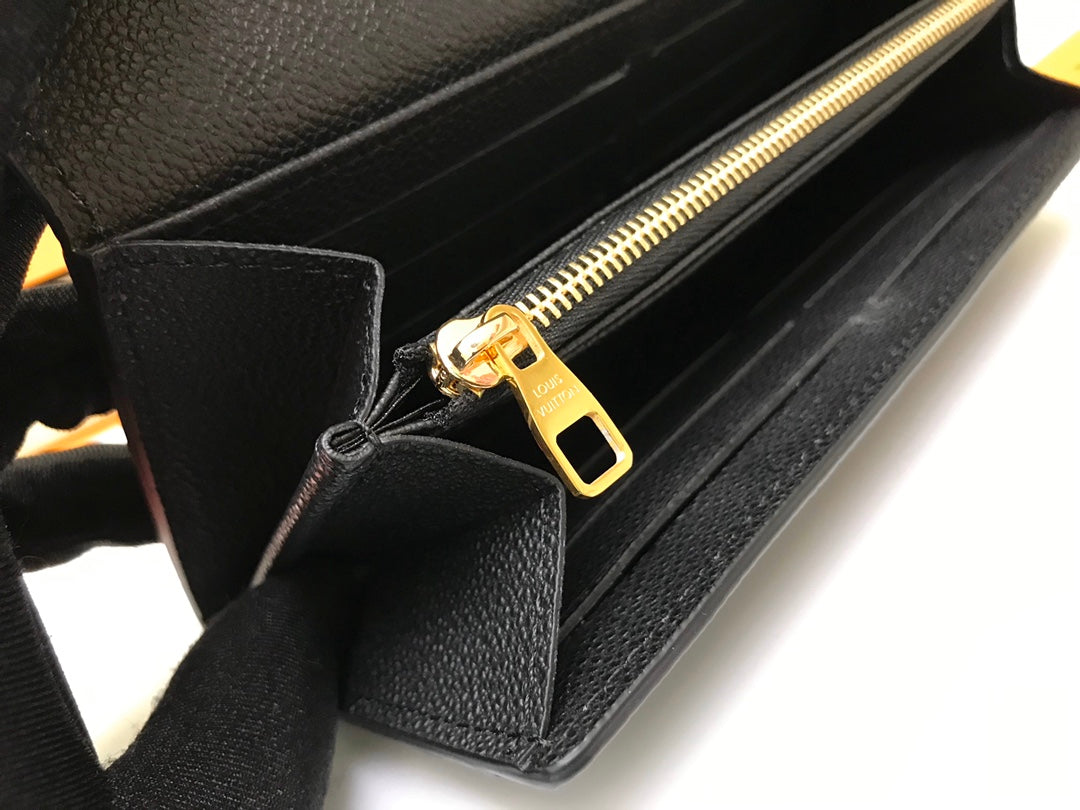 [TOP] Louis Vuitton LV  Sarah Empreinte Wallet 19 x 10 x 2 cm- Black
