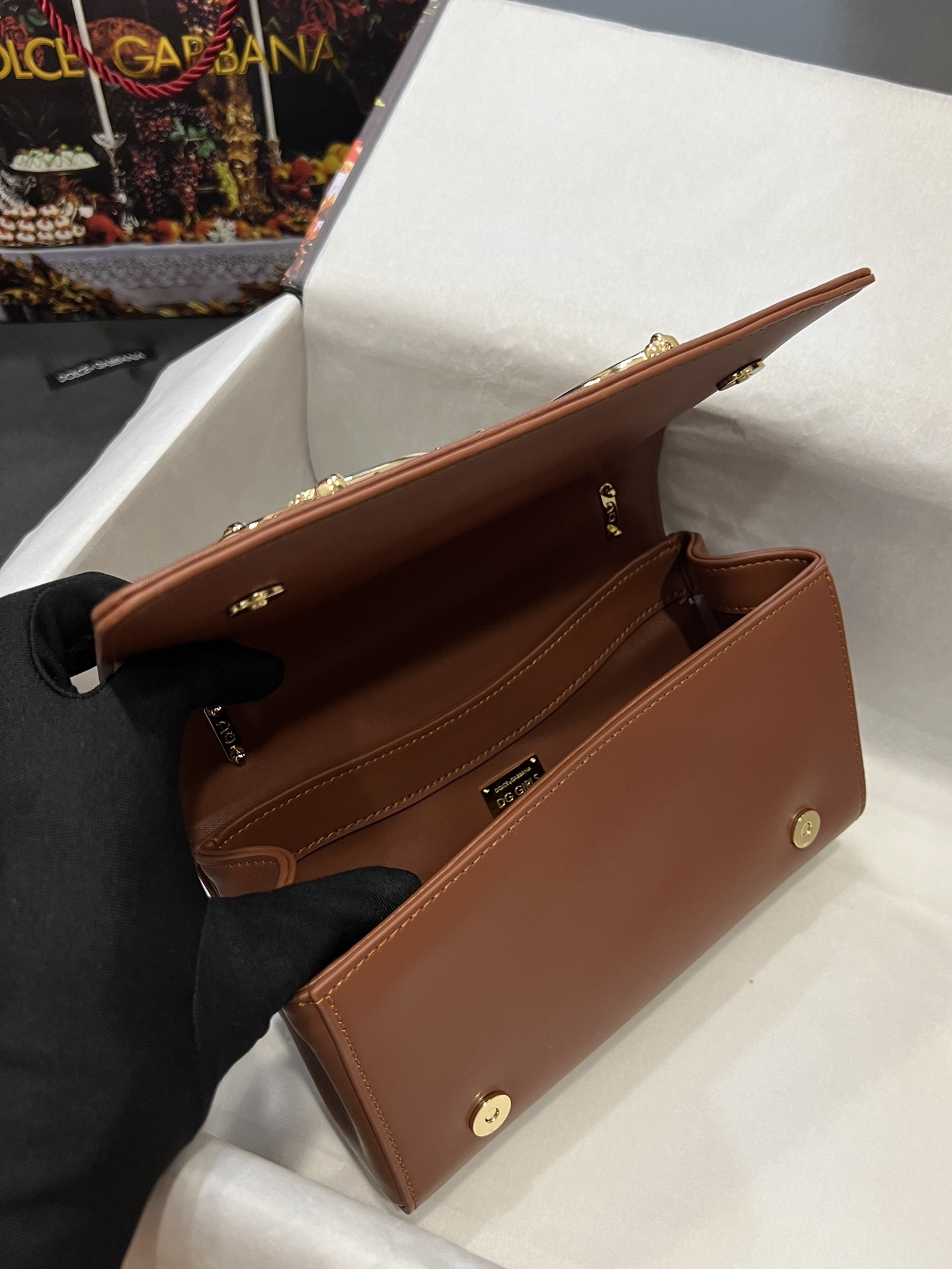 [TOP] Dolce & Gabbana D&G Nappa Leather DG Girls Bag 21*4*15  - 6 Color