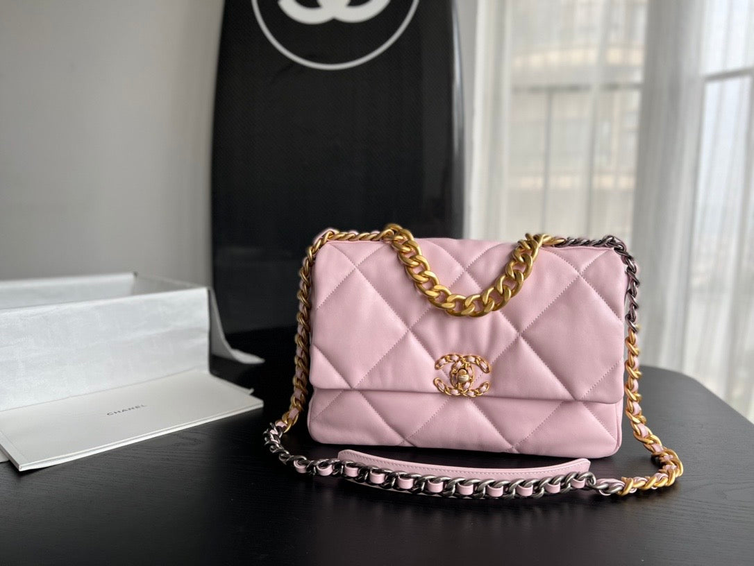[TOP] CHANEL 19 Bag Maxi 36cm - Pink Sakura