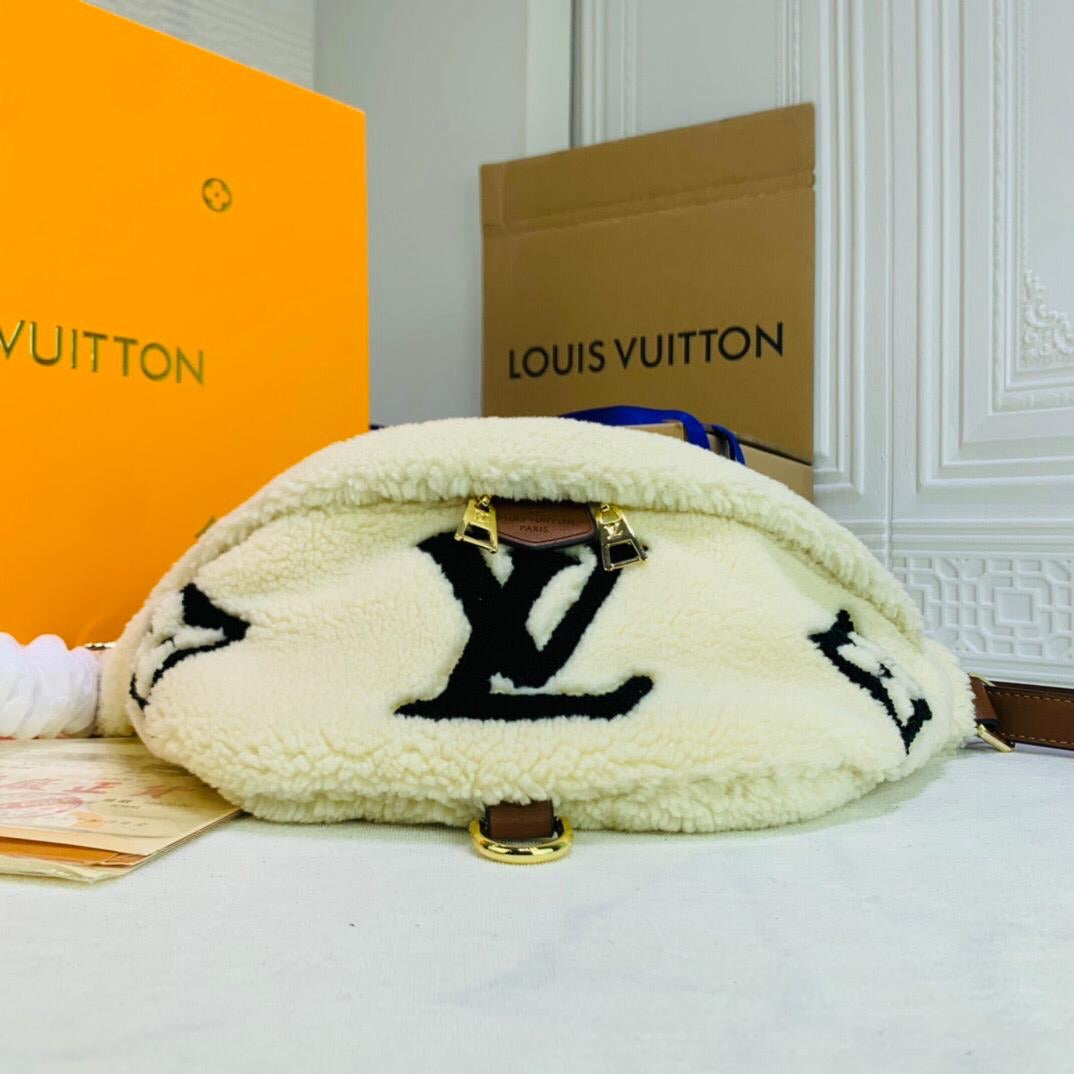 [TOP] Louis Vuitton LV  Teddy Bumbag 17.78 ×35.56 ×12.7 cm-White