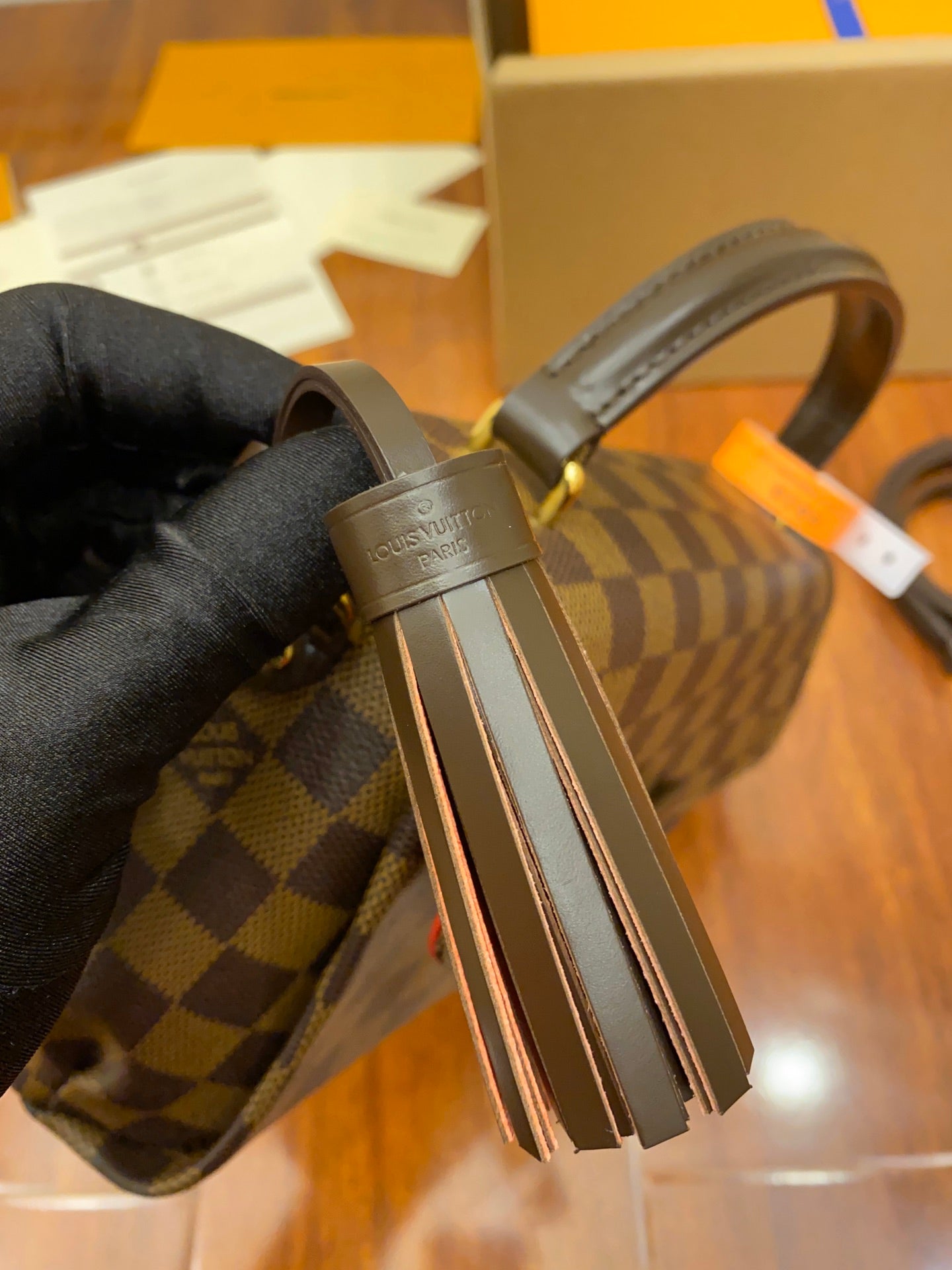 [TOP] Louis Vuitton LV £V Croisette Bag 25x17x9.5cm- Damier Ebene