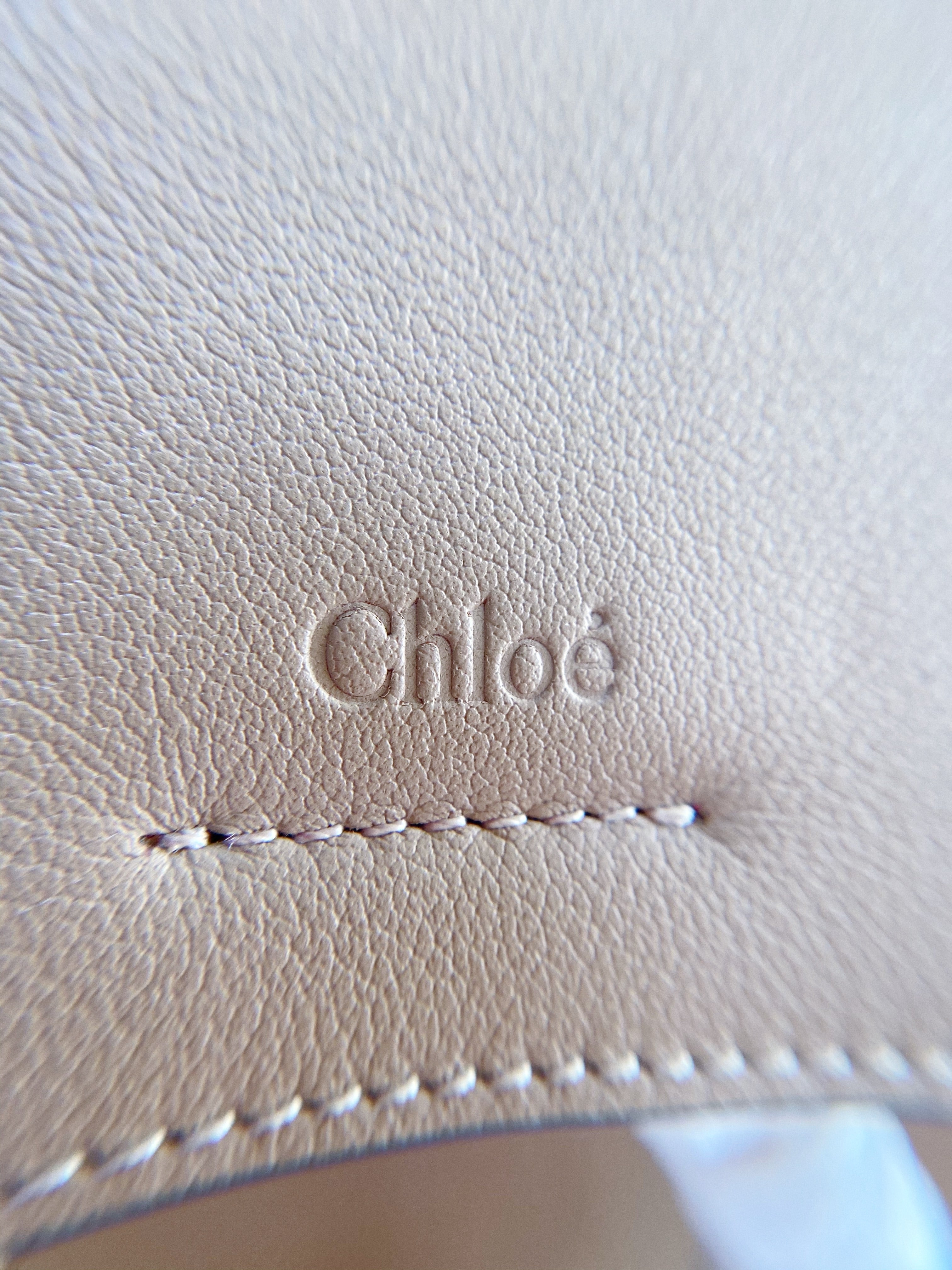 [TOP] Chloe Small Faye Leather Satchel - BEIGE
