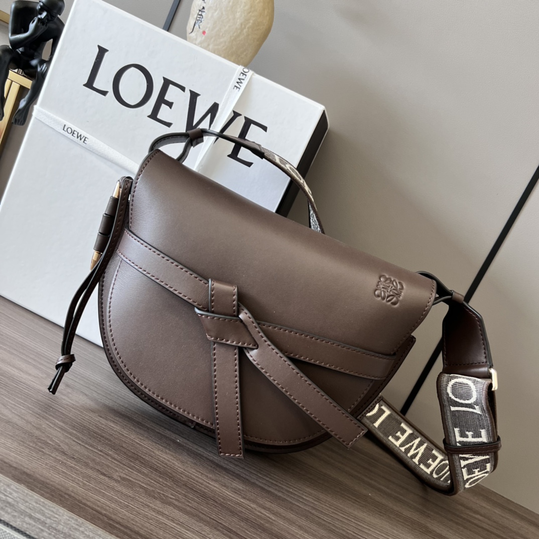 [TOP] LOEWE Gate Dual bag 26x12.5x19cm - Chocolate