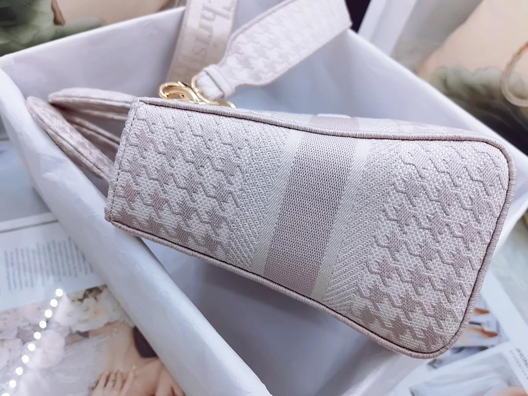[Top] Christian Dior Lady Christian Dior Bag D-Lite Houndstooth - Rose Powder