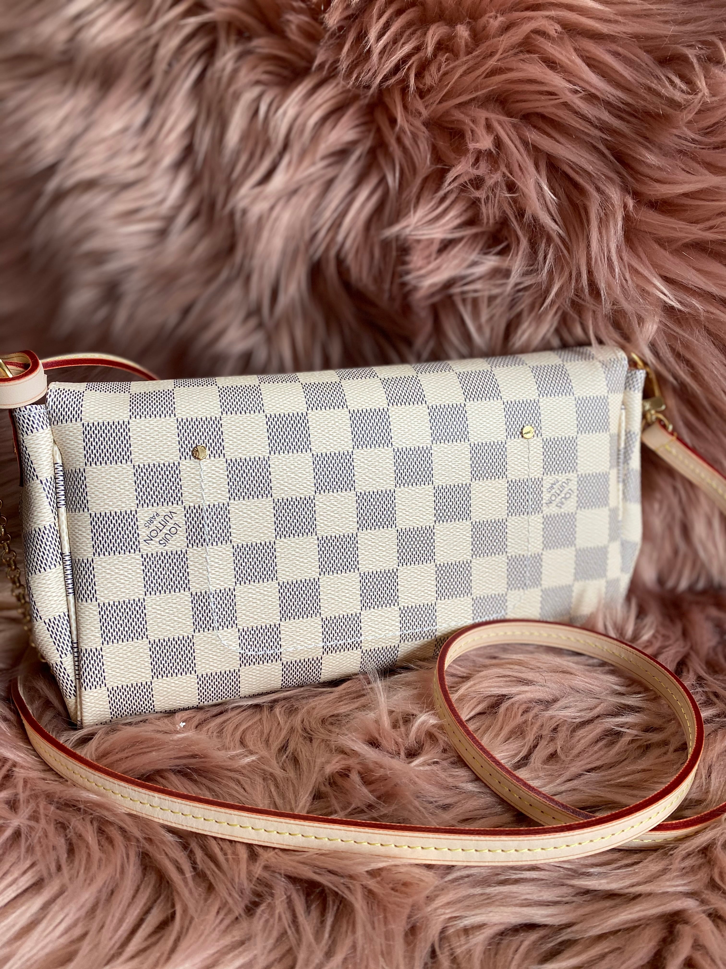 [TOP] Louis Vuitton LV  Favorite Bag MM 24x15.5x4.5cm- Damier Azur