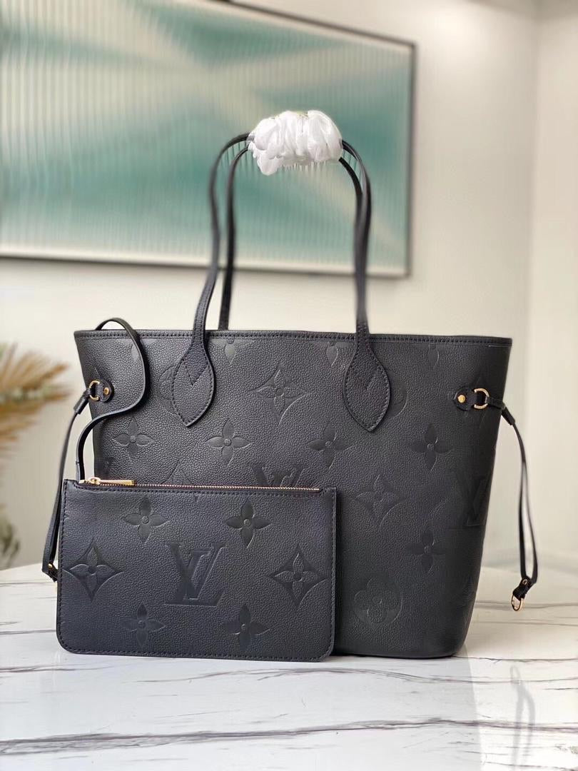 [TOP] Louis Vuitton LV L.V Neverfull MM Empreinte - Black