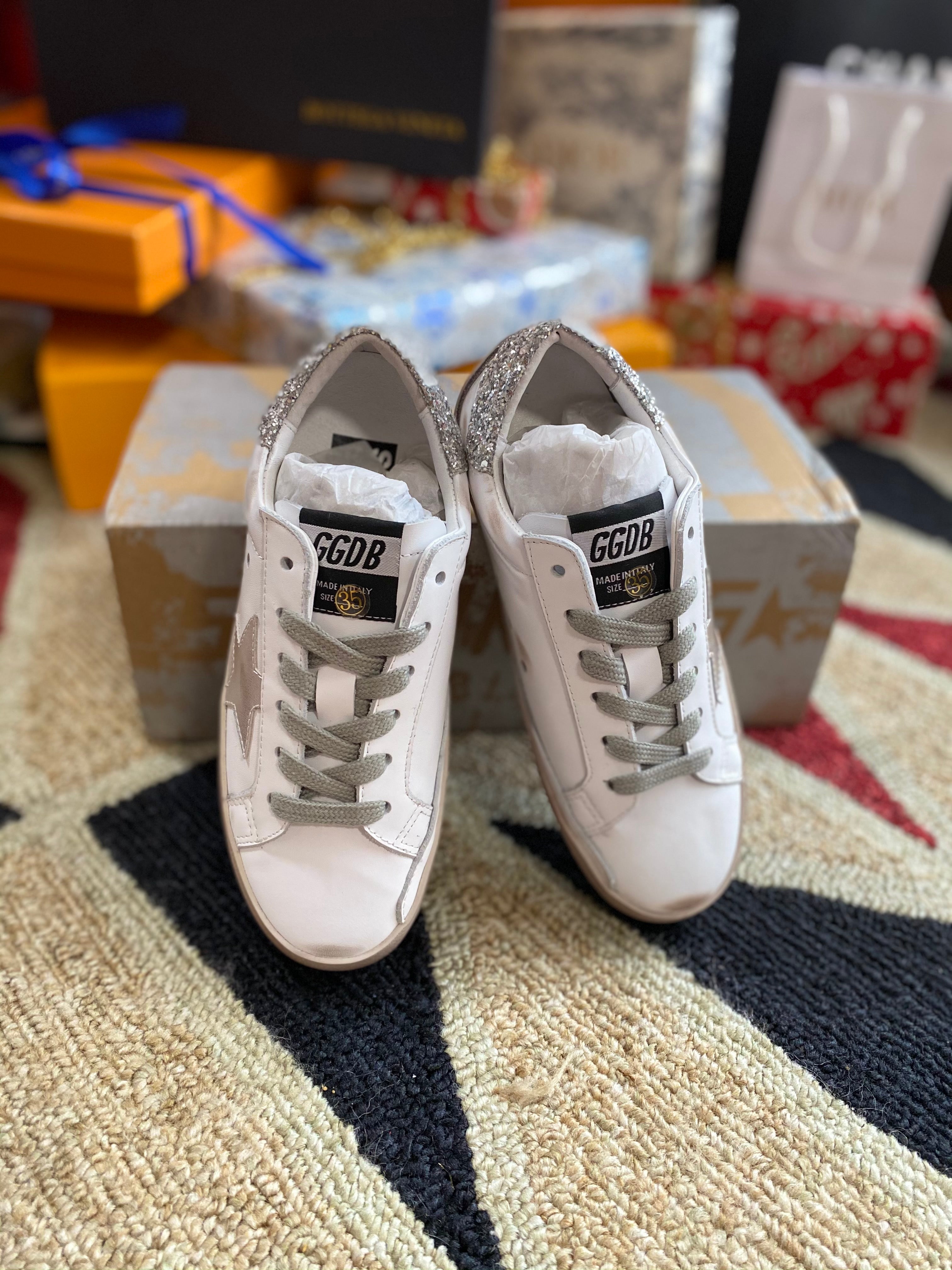 [TOP] GGDB Golden Goose Hi Star Sneakers - SILVER