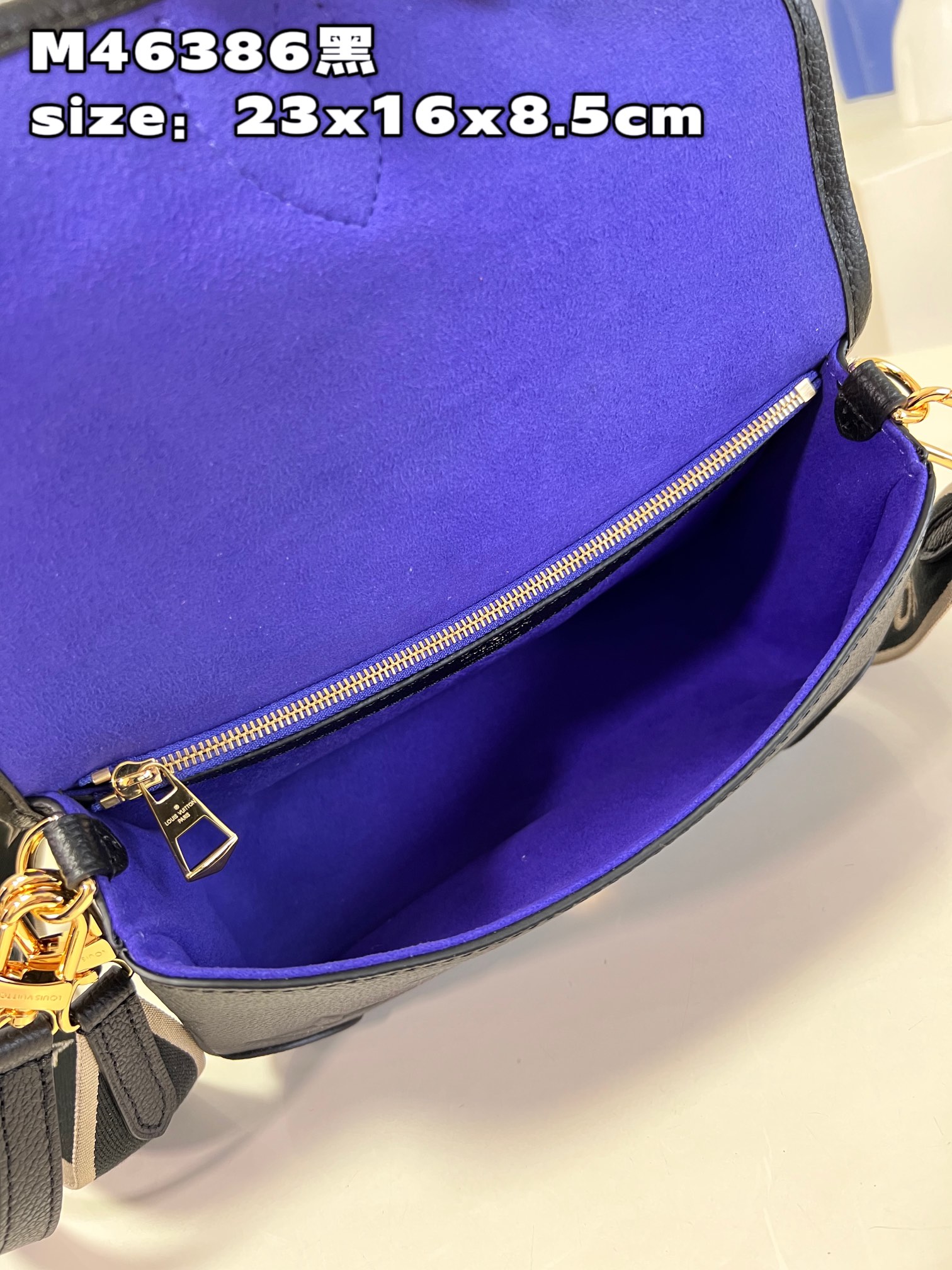 [TOP] Louis Vuitton LV Monogram Empreinte Diane Bag 23 x 16 x 8.5CM- Black