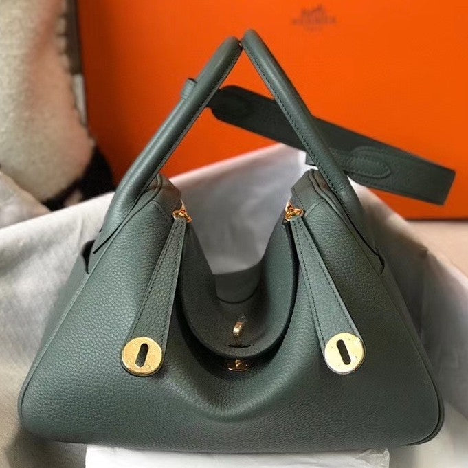 [TOP] HERMES Lindy 26cm - Dark Green