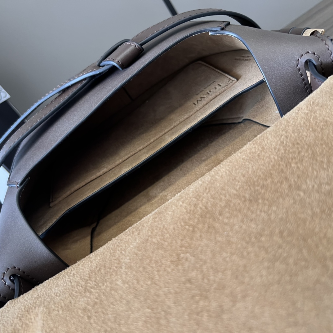 [TOP] LOEWE Gate Dual bag 26x12.5x19cm - Chocolate