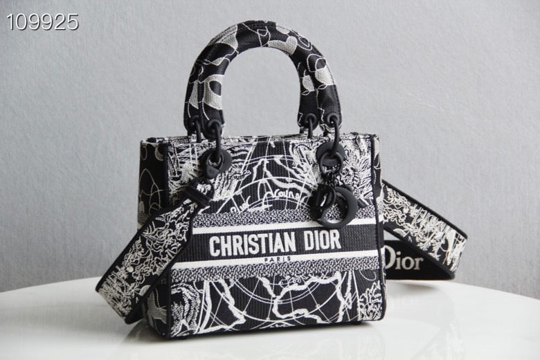 [Top] Christian Dior Lady Christian Dior Bag D-Lite Around The World - Black and White