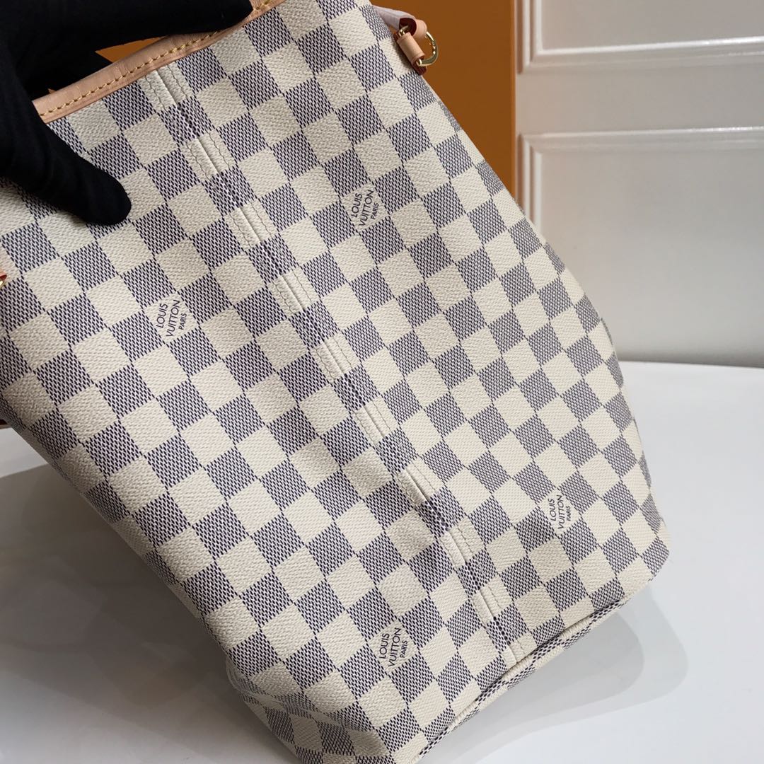 [TOP] Louis Vuitton LV L*V Neverfull GM Damier Azur - Beige