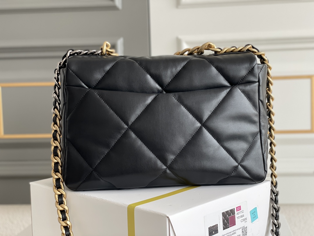 [TOP] CHANEL 19 Bag Maxi 30CM - Black