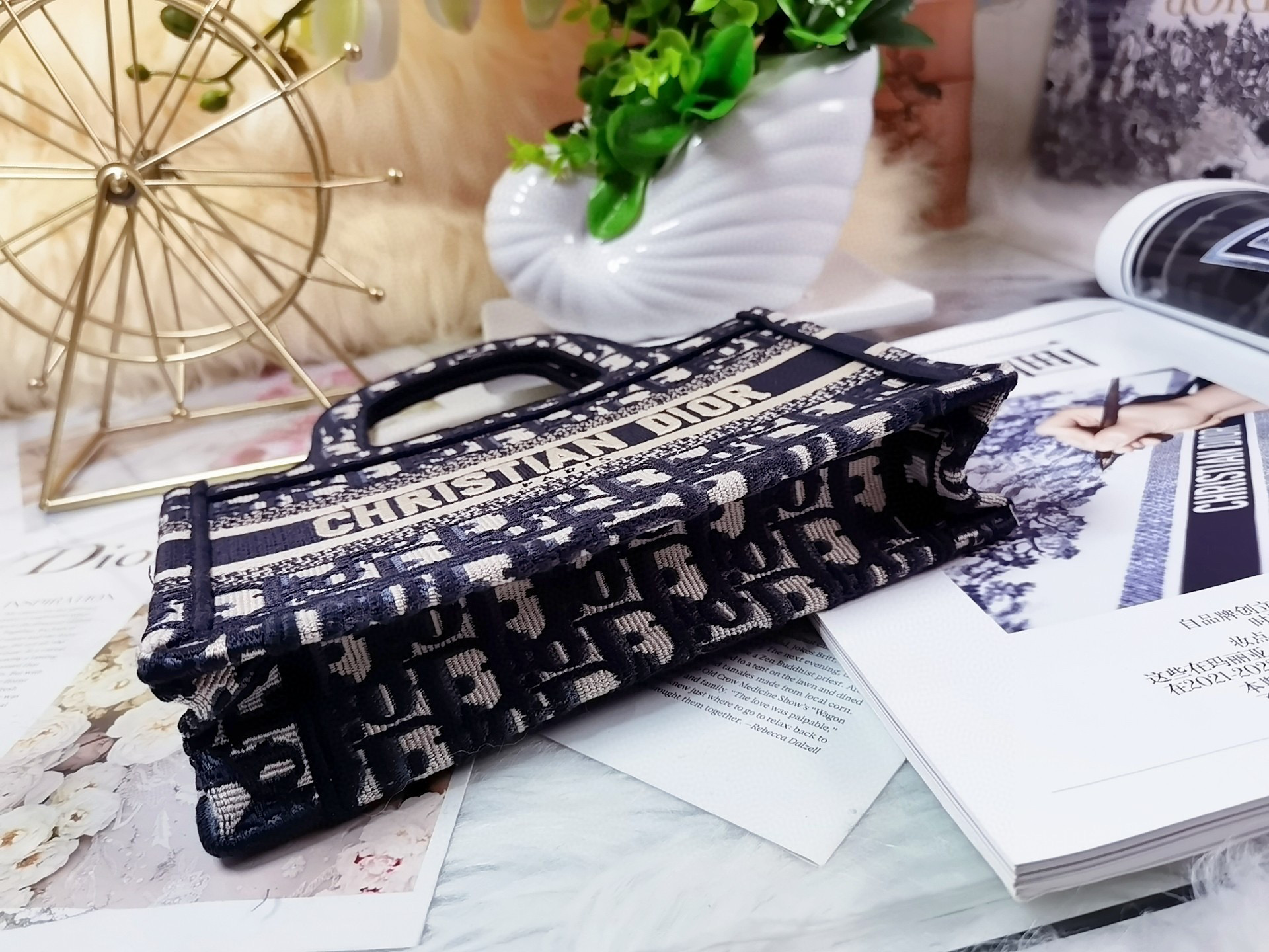 [TOP] Christian Dior Book Tote Bag Monogram Mini