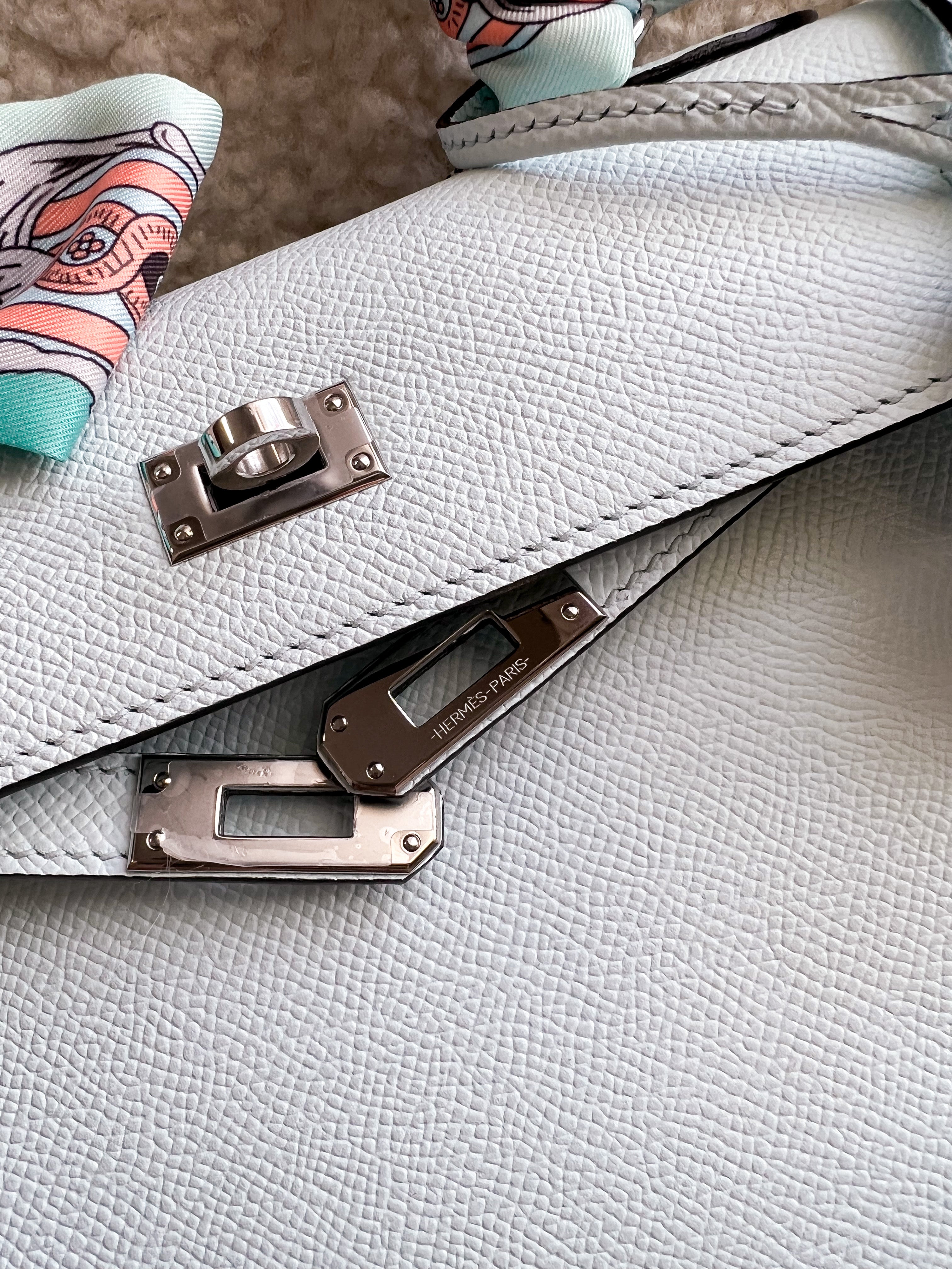 [TOP] HERMES Kelly Epsom Leather 25cm - Blue Brume SHW