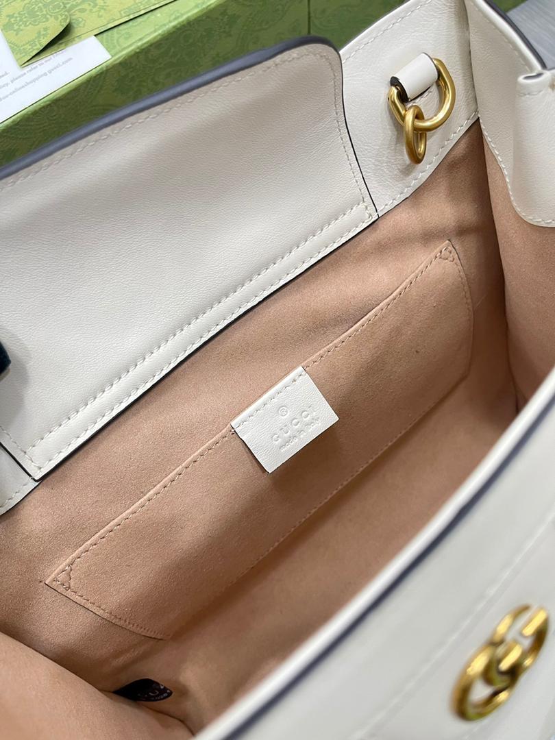 [TOP] GUCCI G*G Diana Medium Bag - White
