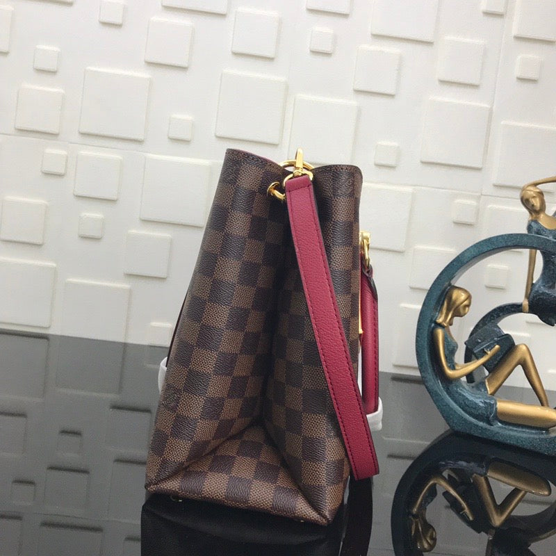 [TOP] Louis Vuitton LV  Damier Ebene Riverside 36 x 25.1  x 14.9 cm- Red