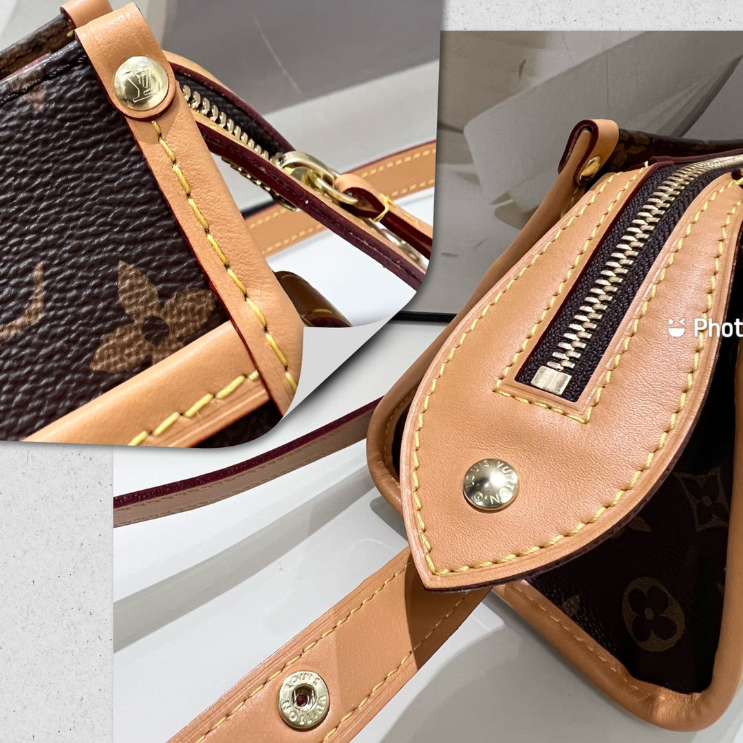 [TOP] Louis Vuitton LV L*V Monogram Popincourt Bag 30x14x12cm-Brown