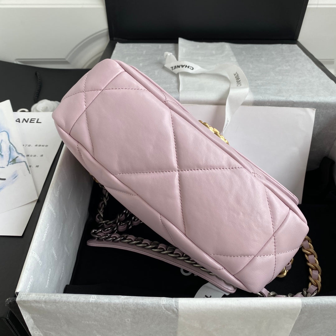[TOP] CHANEL 19 Bag Lambskin Small 26cm - Light Pink