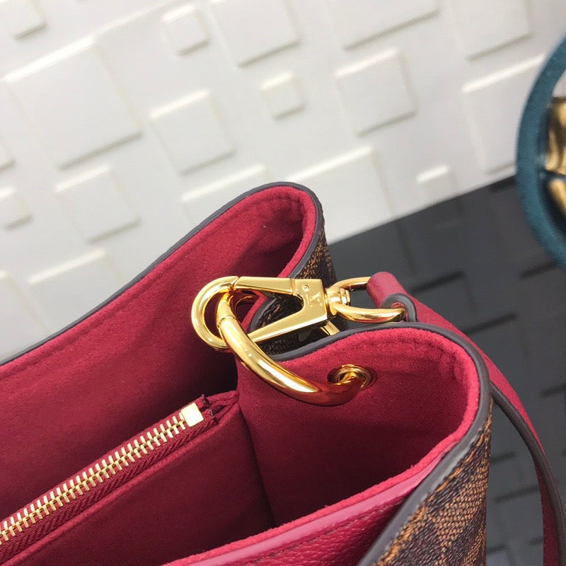 [TOP] Louis Vuitton LV  Damier Ebene Riverside 36 x 25.1  x 14.9 cm- Red