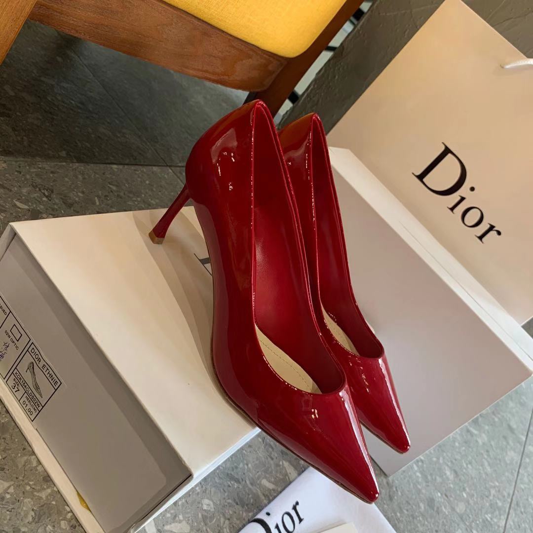 [TOP] Christian Dior Patent Leather High heel - Red