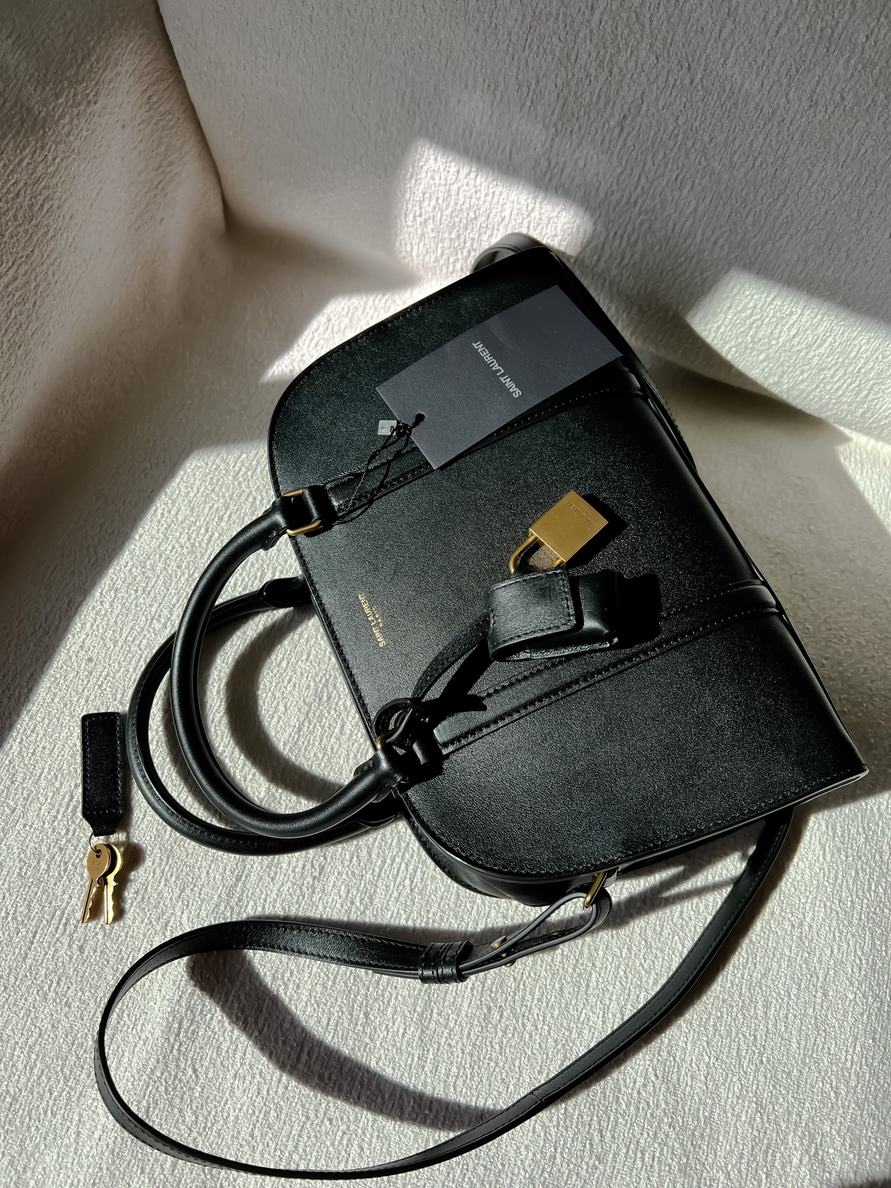 [TOP] Yves Saint Laurent YSL Baby Duffle Bag - Black