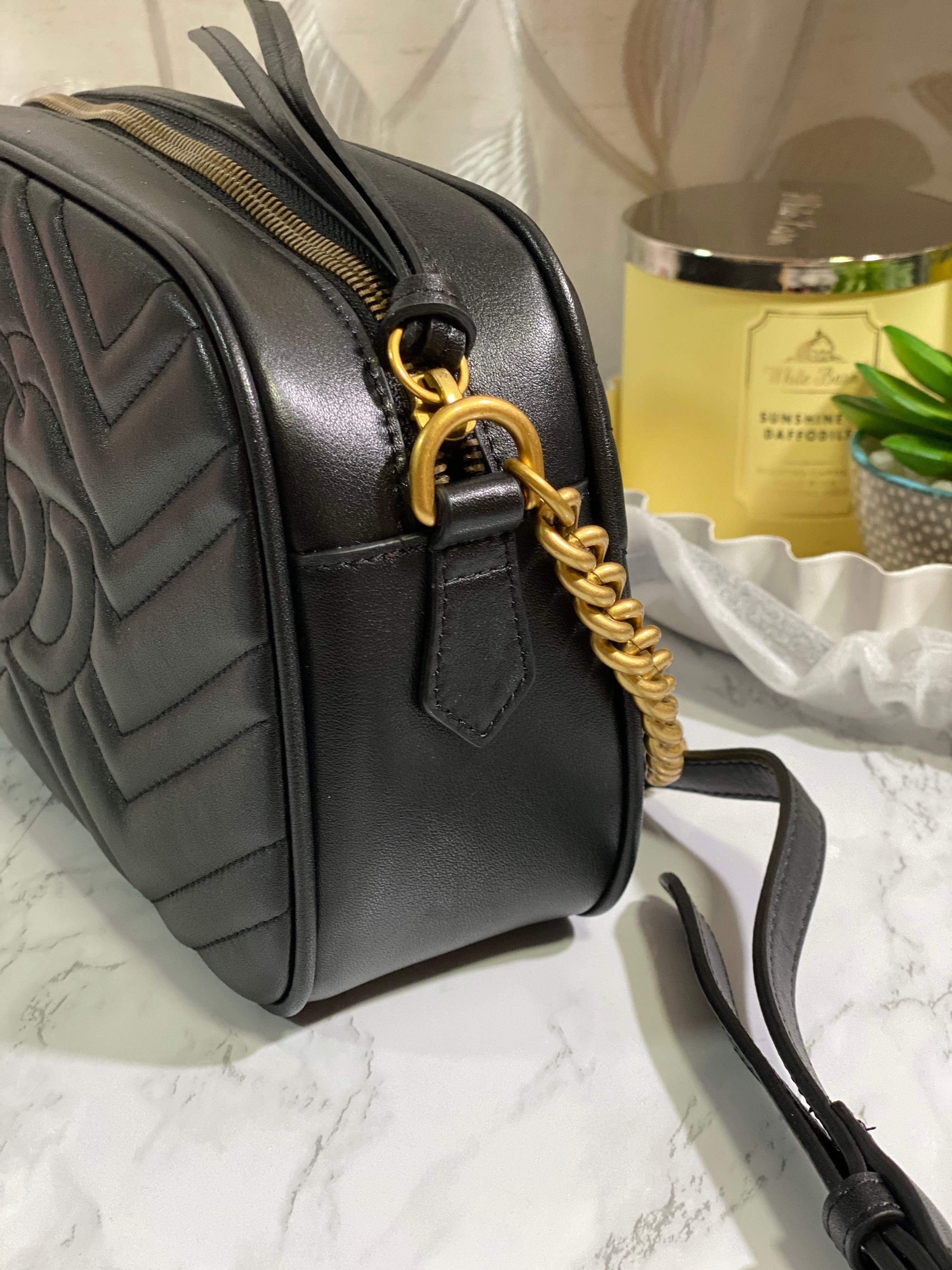 [TOP] GUCCI GG Marmont Bag Matelasse Small 26*15*7 - Black