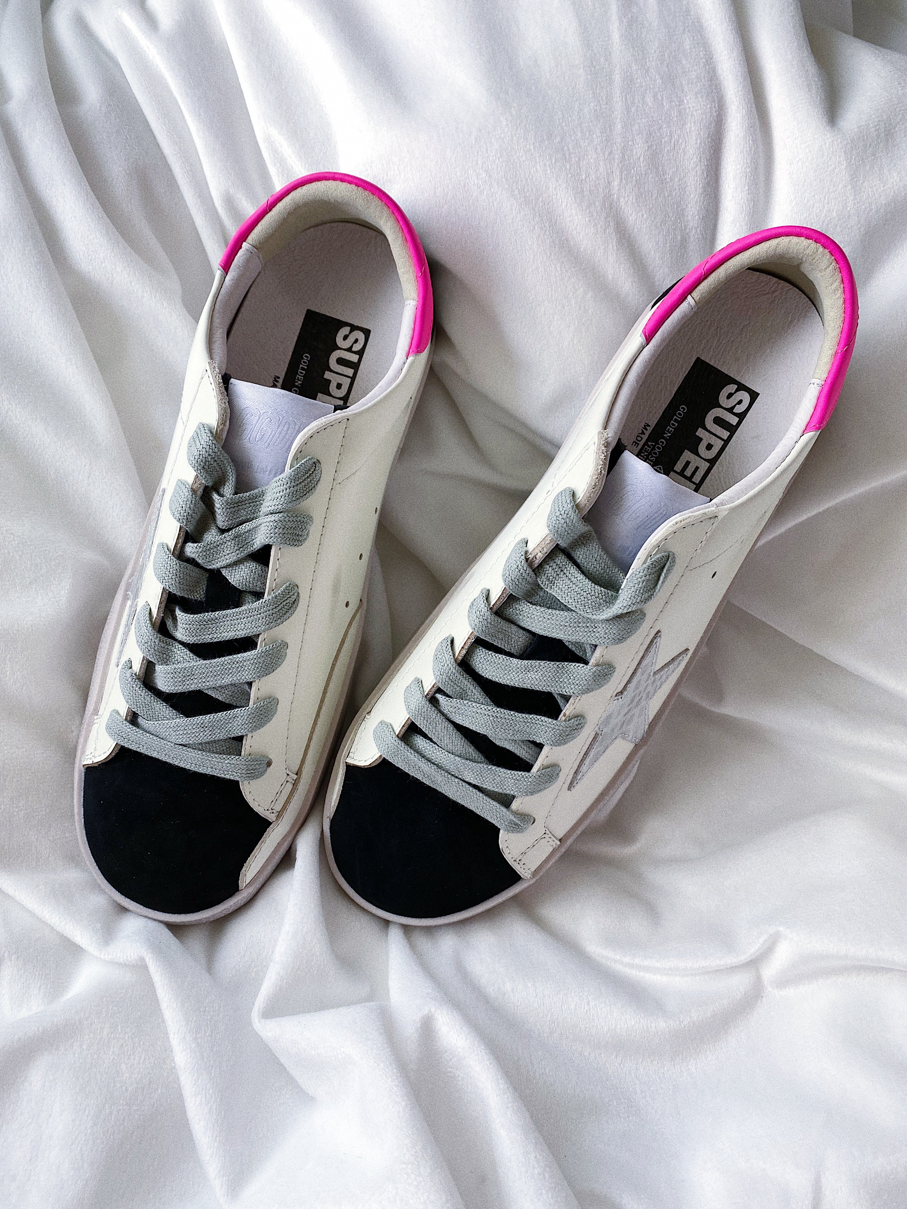 [TOP] GGDB Super Star Sneakers - Pink and Silver
