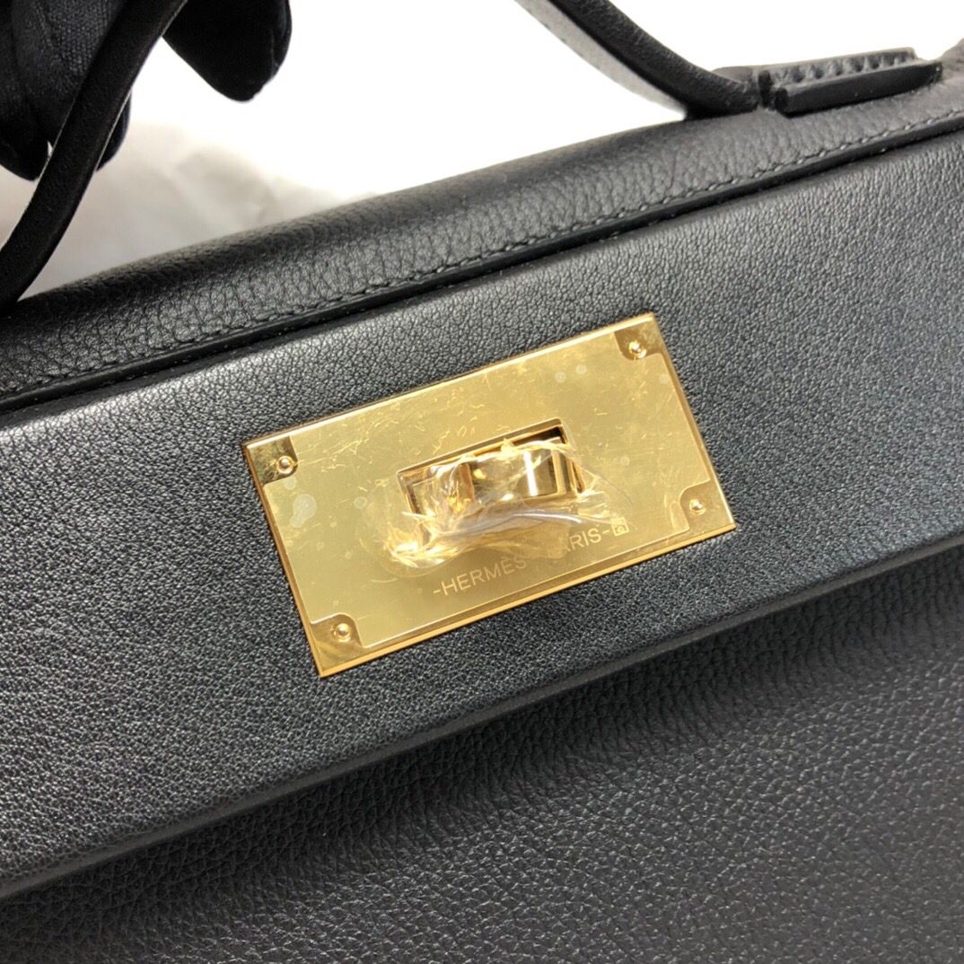 [TOP] HERMES Mini 24/24 Bag 21cm - Black & GHW