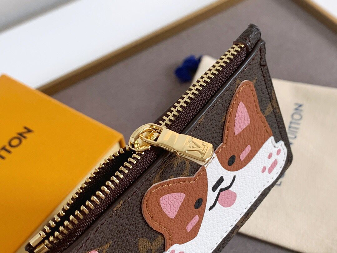 [TOP] Louis Vuitton LV £V Zippy Card Holder - Puppy