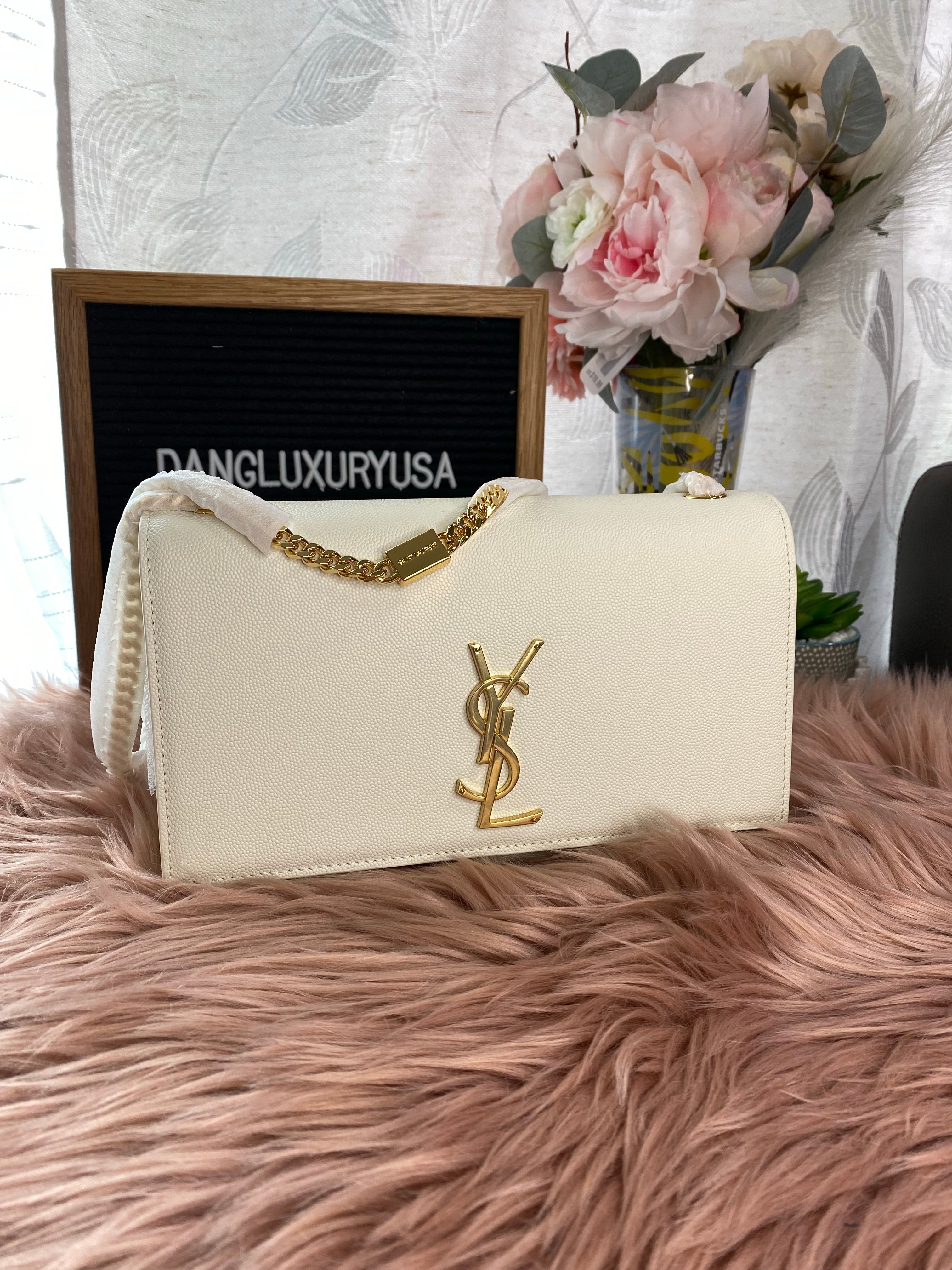 [TOP] Yves Saint Laurent YSL Kate Bag 24*14.5*5.5cm - White