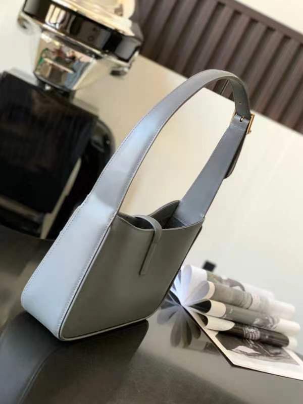 [TOP] Yves Saint Laurent YSL LE 5A7 Bag - Grey & GHW