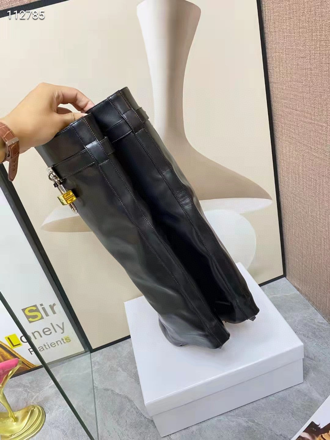 [TOP] GIVENCHY Shark Long Boots - Black