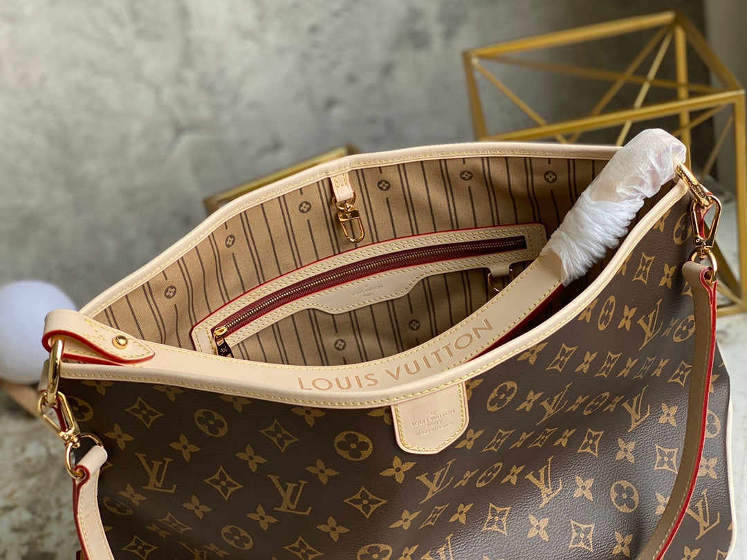 [TOP] Louis Vuitton LV Delightful Monogram PM 52×30×20CM- Beige
