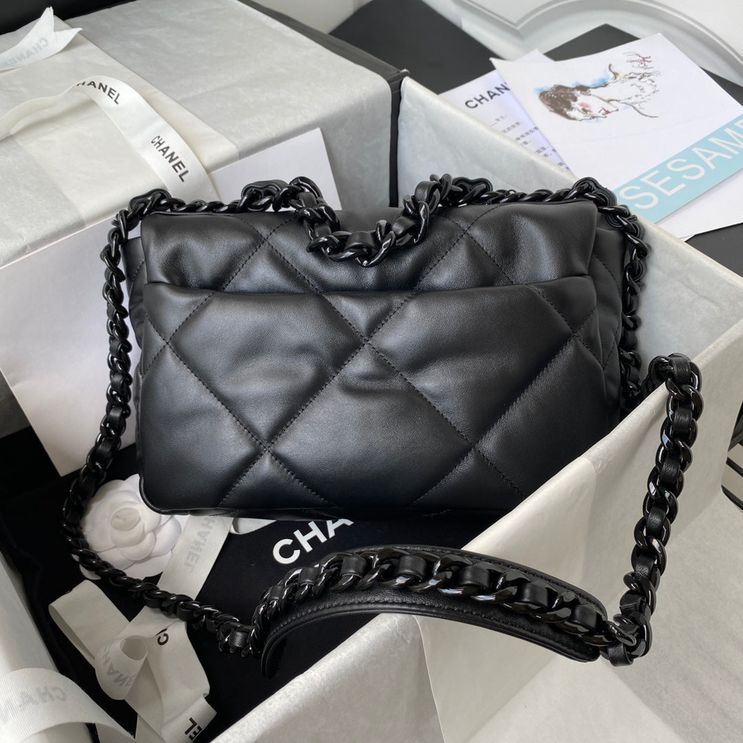 [TOP] CHANEL 19 Bag Small 26CM - All Black
