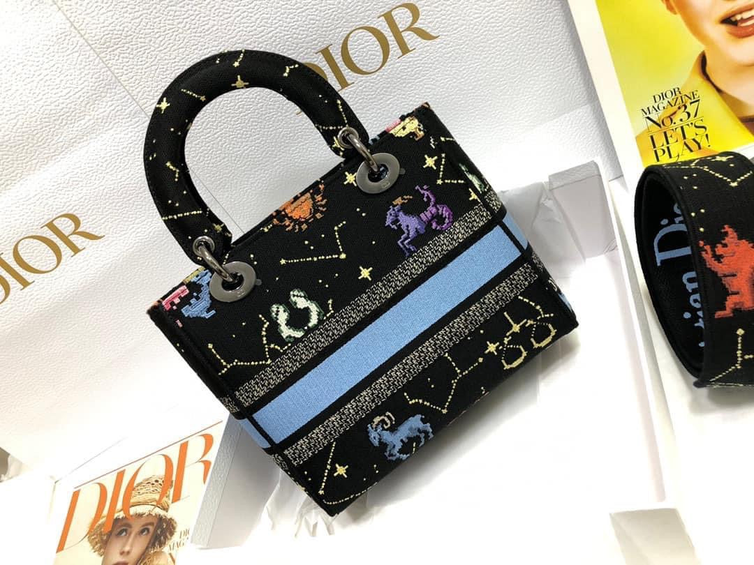 [TOP] Christian Dior Lady Christian Dior Bag D-Lite Pixel Zodiac - Black