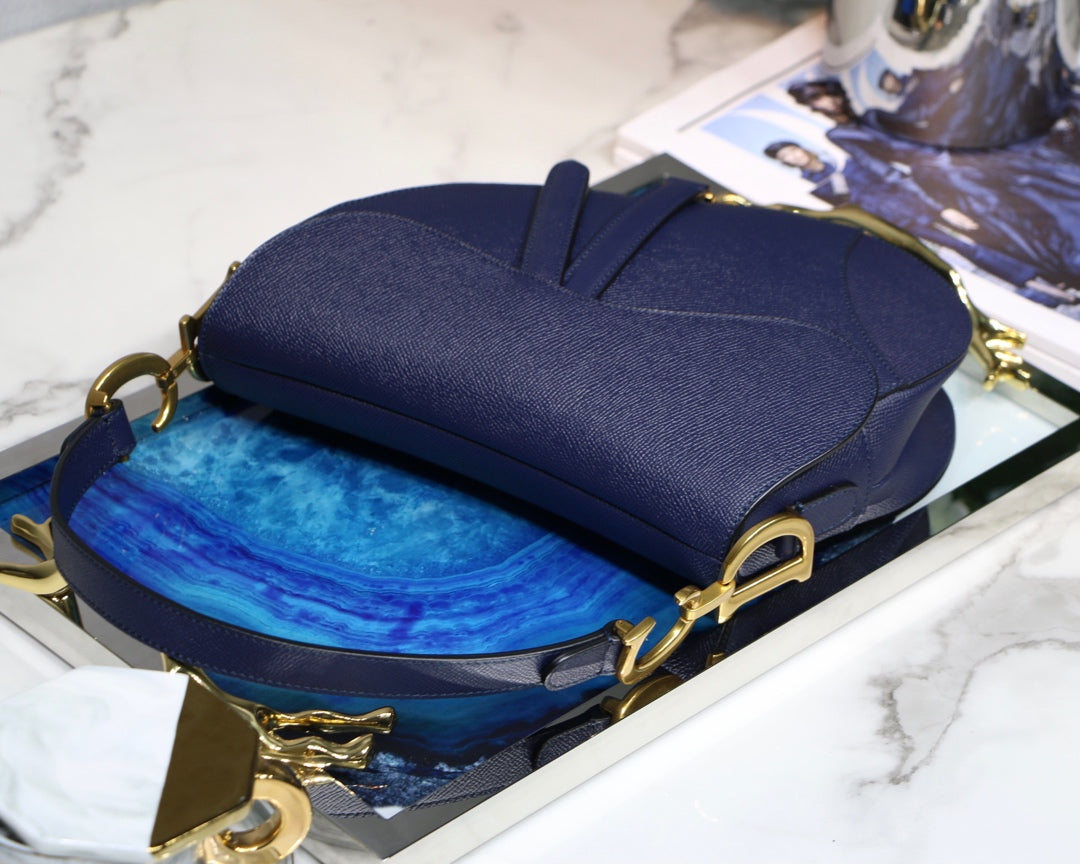 [TOP] Christian Dior Saddle Bag Medium - Navy Blue