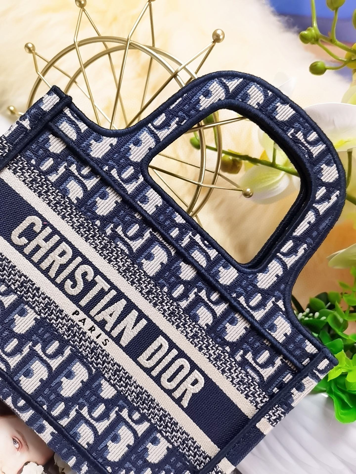 [TOP] Christian Dior Book Tote Bag Monogram Mini