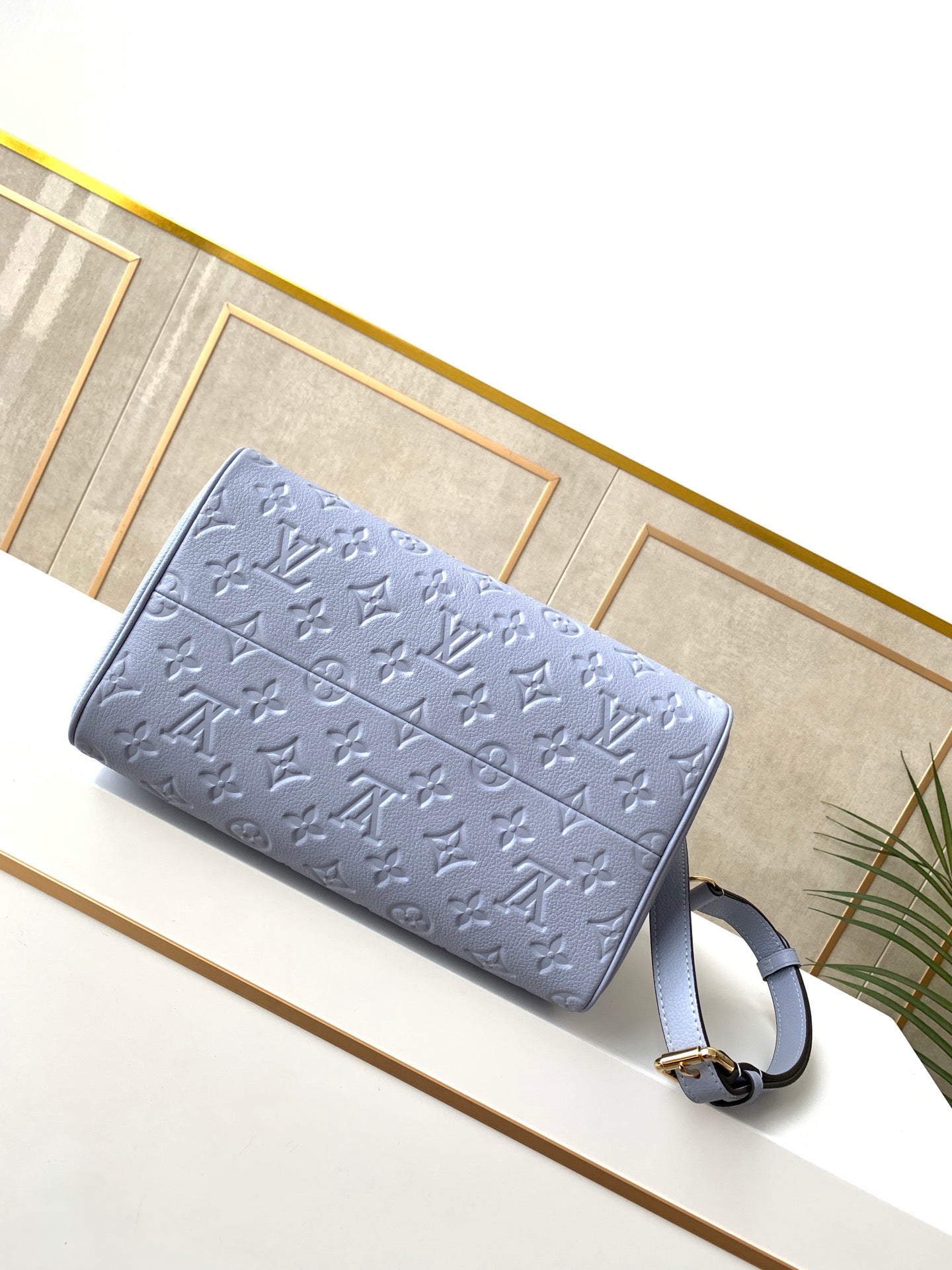 [TOP] Louis Vuitton LV Speedy 30 Empreinte Leather Bag 30x21x17cm - Light Purple