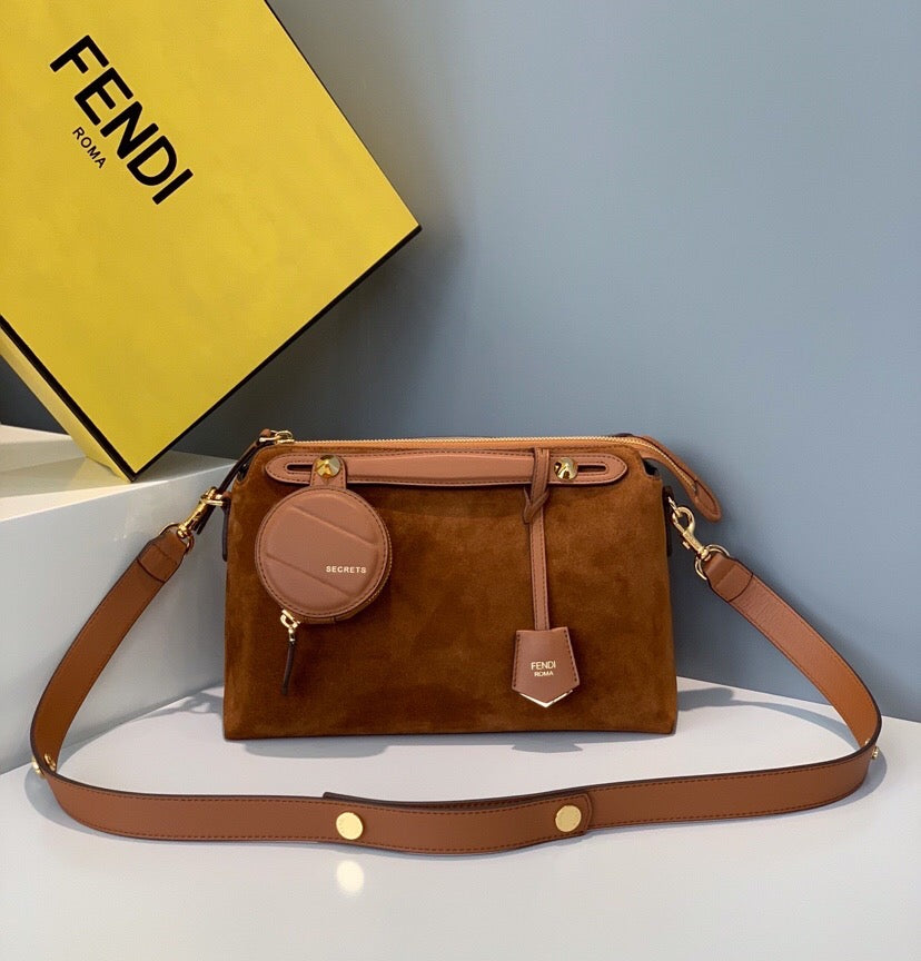 [TOP] FENDI FENDI By The Way Medium Suede Bag - Brown