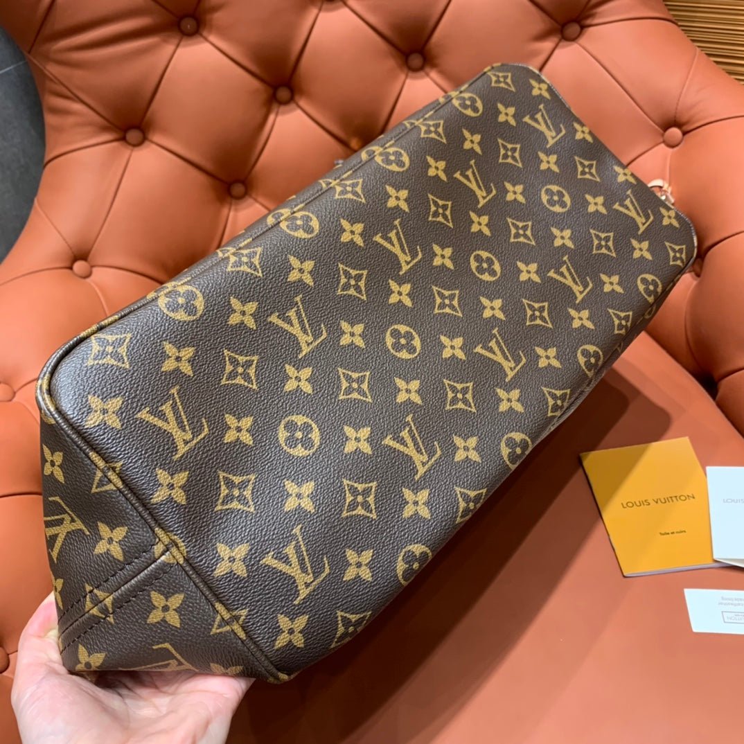 [TOP] Louis Vuitton LV  Neverfull GM Monogram Bag - Tan