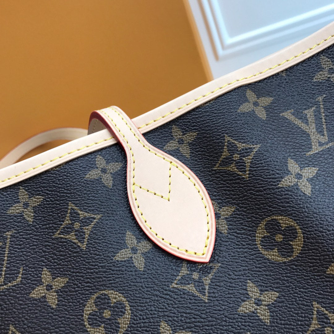 [TOP] Louis Vuitton LV Neverfull GM 39x33x20cm Monogram - Beige